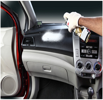 A Man Cleaning Car Interior By Use Foam Chemical And Scrubbing Machine.  Stock Photo, Picture and Royalty Free Image. Image 145092931.